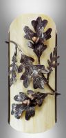 Narrow Oak Sconce